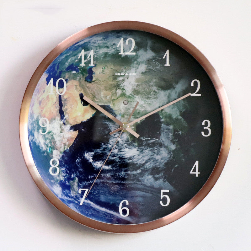 Voice-Activated LED Night Light Wall Clock – in use