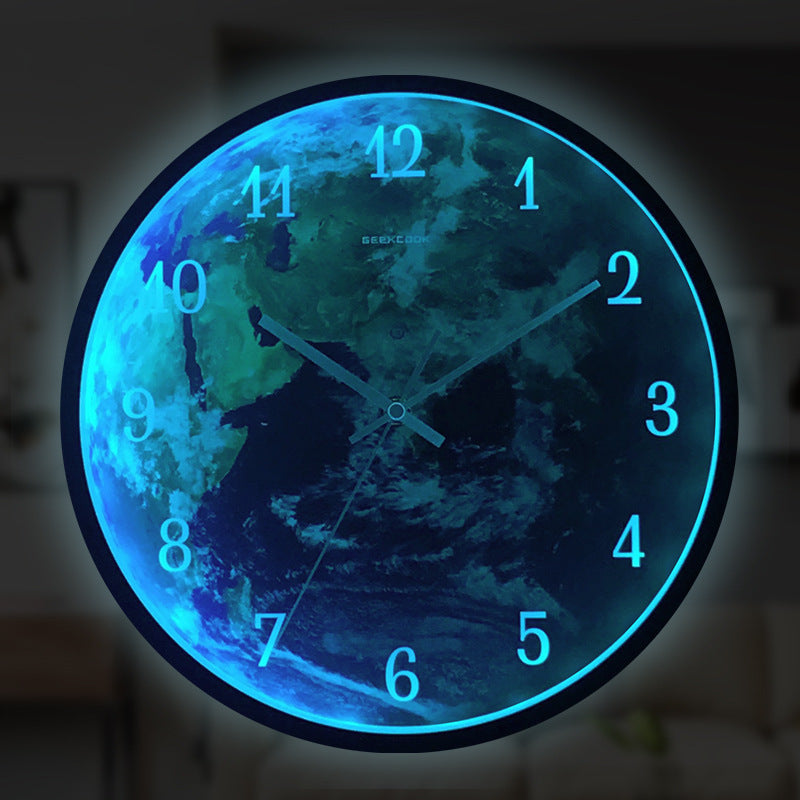 Voice-Activated LED Night Light Wall Clock