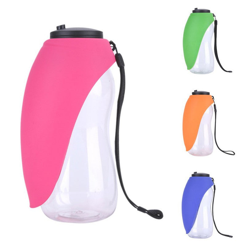 Pet Dog Water Bottle Drinking Portable Bowls For Small Large Dogs – in use