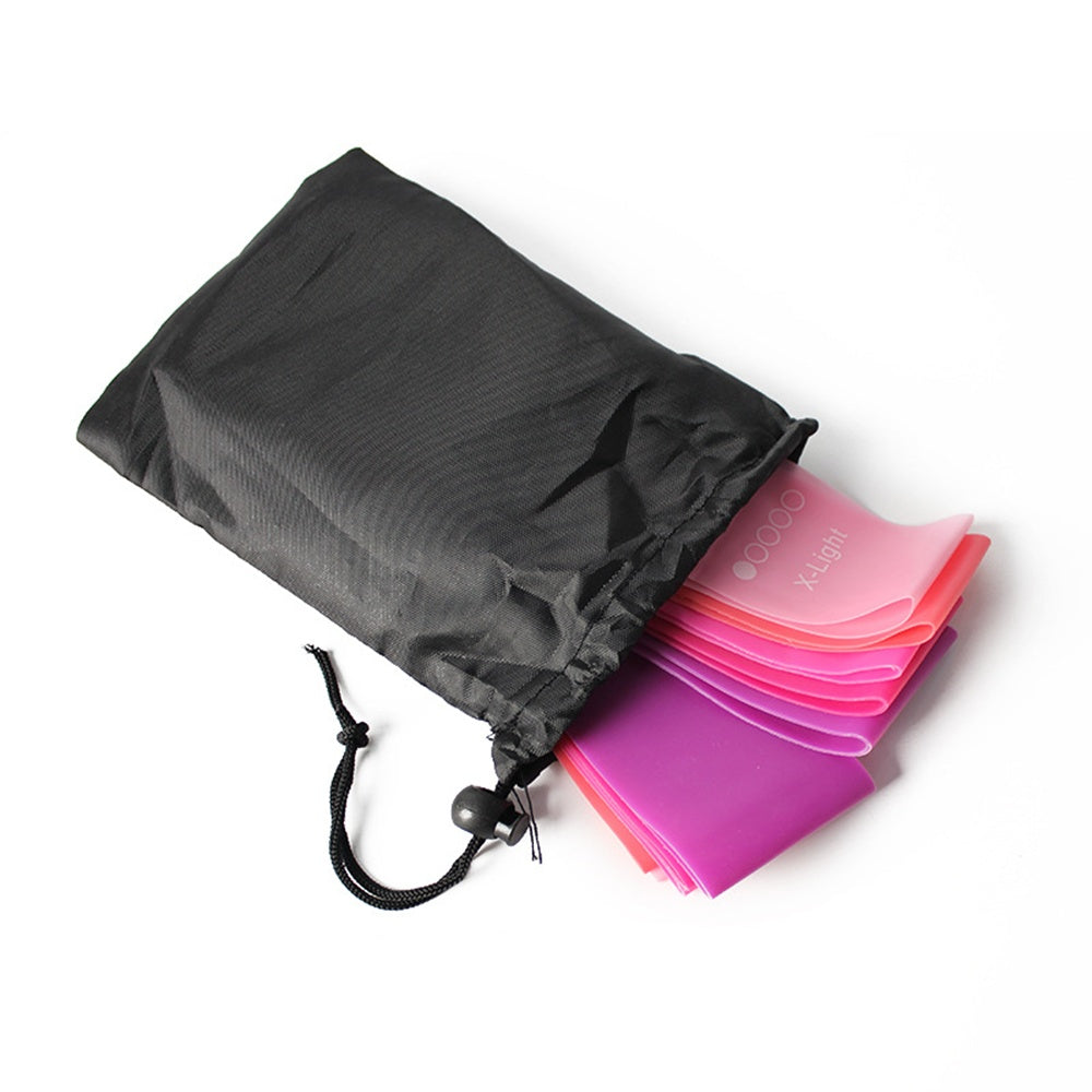 Resistance Bands Loop Set Of 5 Exercise Strength Workout Fitness Yoga – in use
