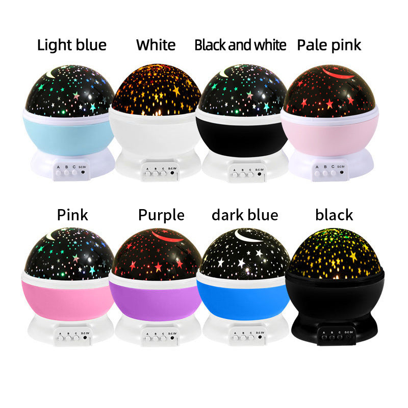 Rotating Star Projector Night Light – in use