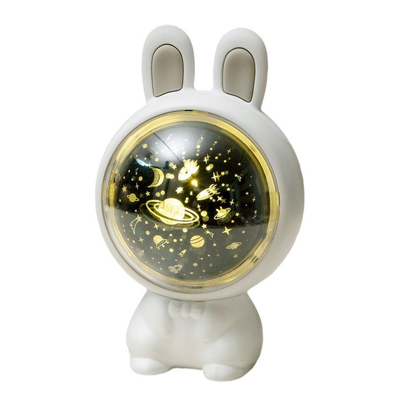 Rabbit Star Projector Night Light – in use