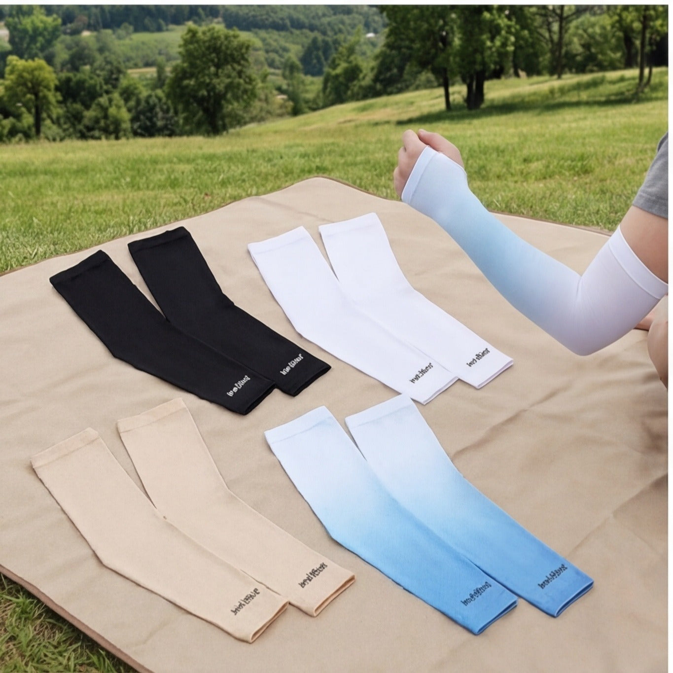 8-Pair Women's Volleyball Arm Sleeves Set, UV-Protective Sports Sleeves