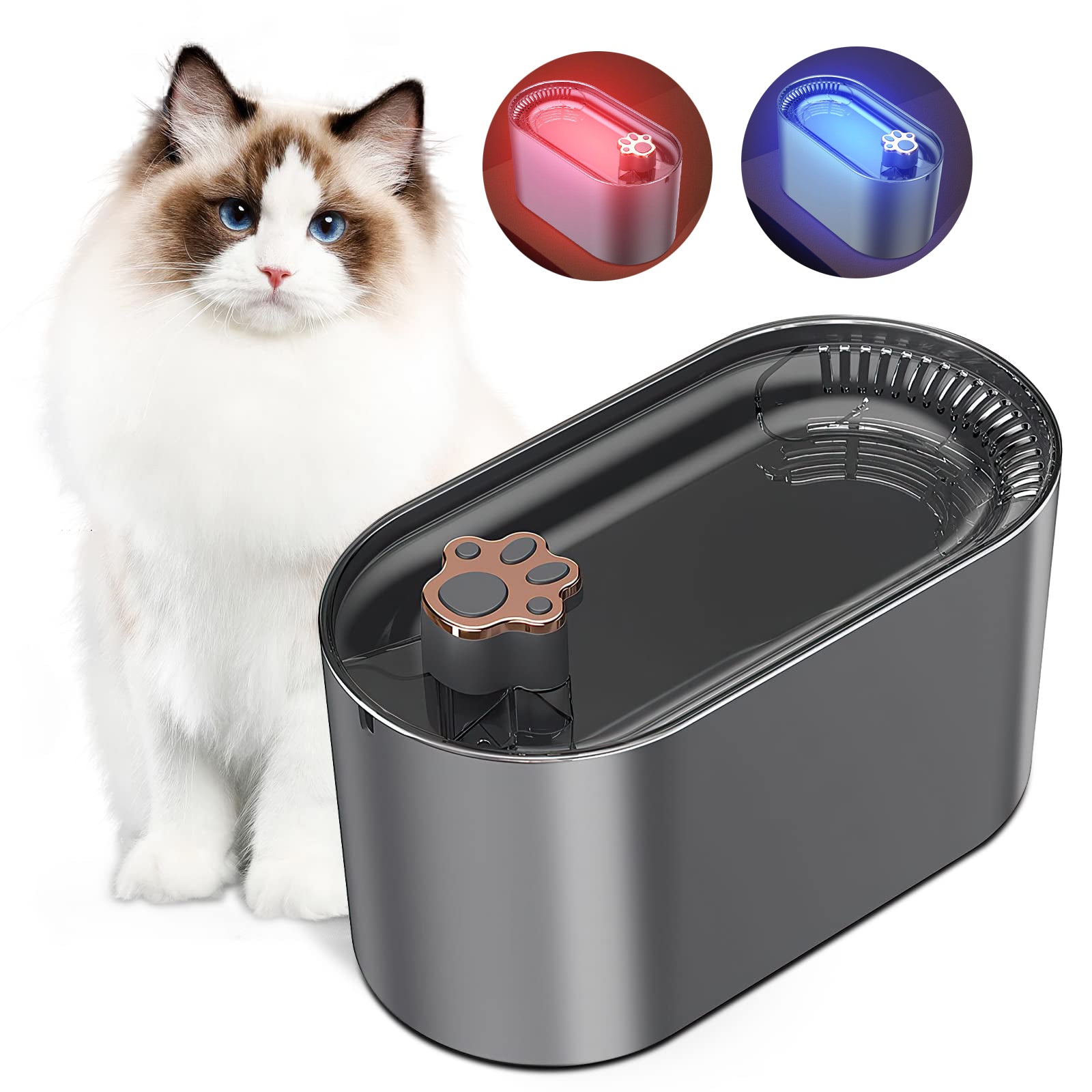 3L Cat Water Fountain Filter Automatic Drinker For Dogs Cats