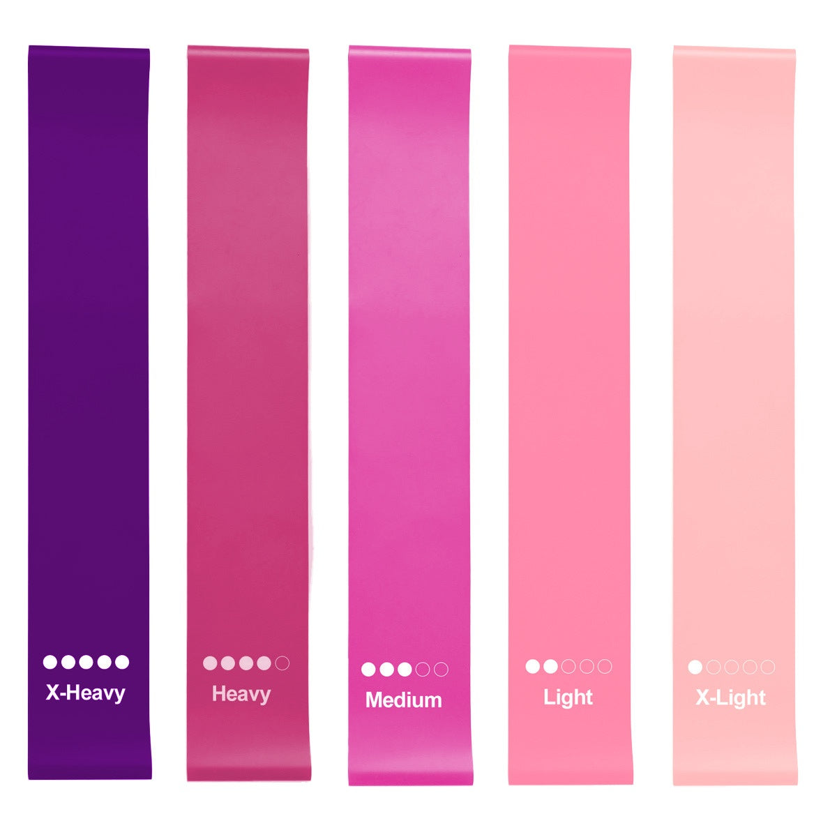 Resistance Bands Loop Set Of 5 Exercise Strength Workout Fitness Yoga – detail